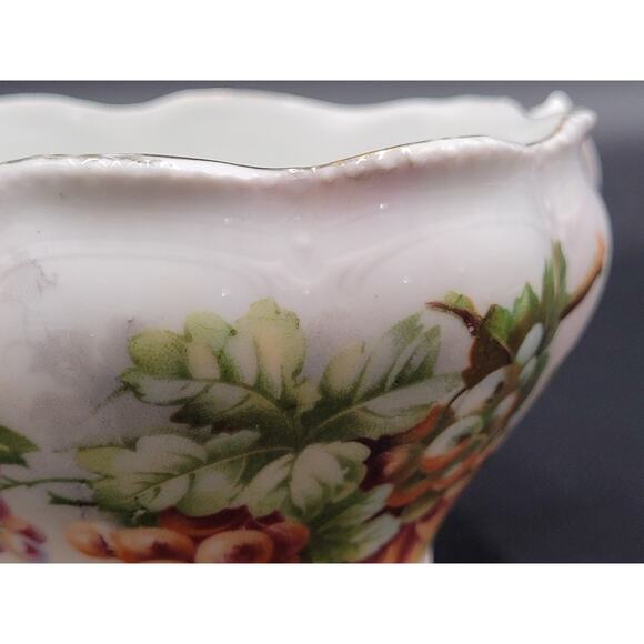 Antique Tea Cup Germany Porcelain Grapes Vineyard Gold Gilt Transfer - Picture 7 of 11